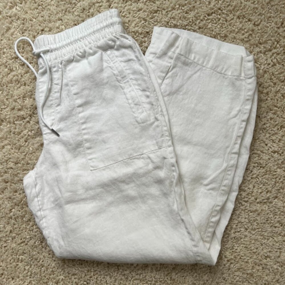 Athleta Retreat Linen High Rise Wide Leg Pant